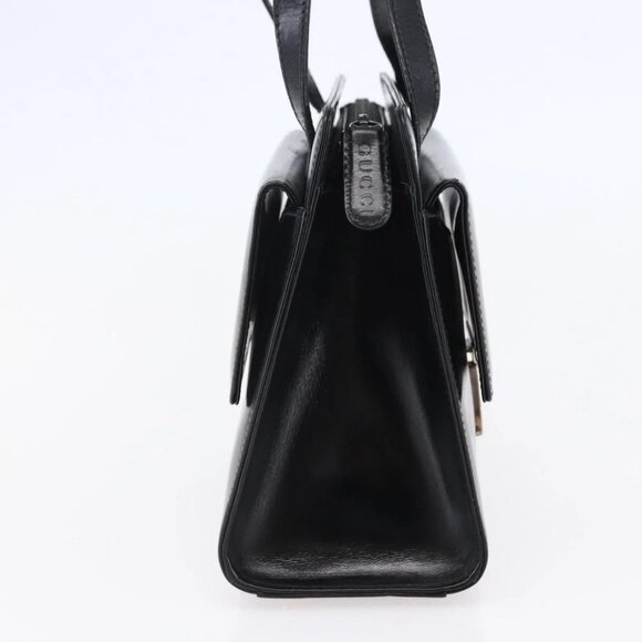 GUCCI Shoulder Bag Leather Black Silver - Picture 4 of 16